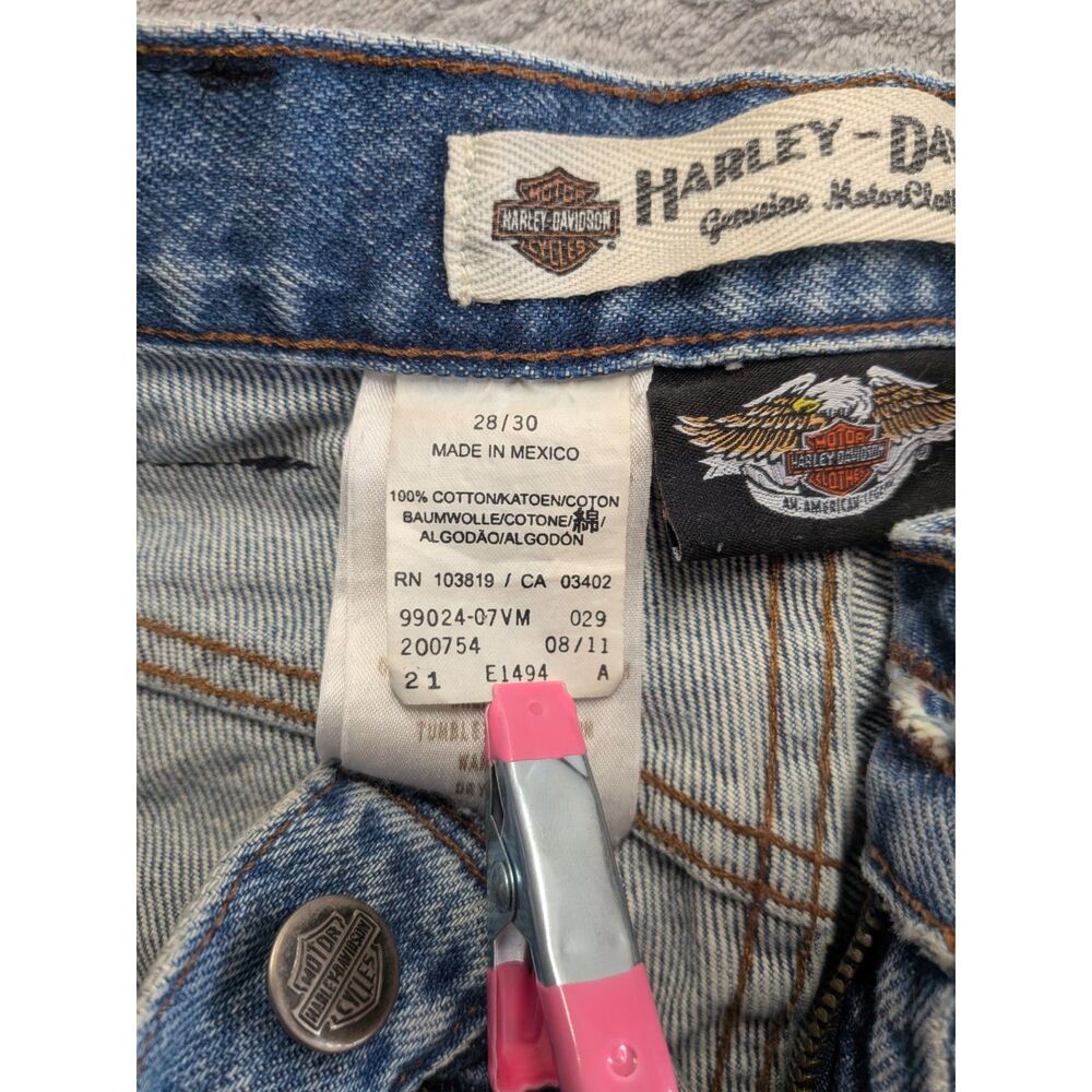 Harley-Davidson Men’s Traditional Fit Jeans 28x30 Blue Denim Made Mexico